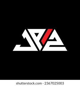 JPZ triangle letter logo design with triangle shape. JPZ triangle logo design monogram. JPZ triangle vector logo template with red color. JPZ triangular logo Simple, Elegant, and Luxurious design.