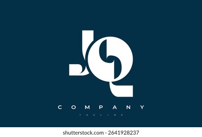 JQ Abstract Geometric Logo Design. Modern and elegant logo design with simplistic typography elements, showcasing branding excellence.
