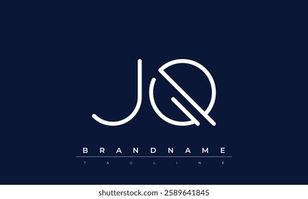 JQ Abstract letter logo. This logo icon incorporate with abstract shape in the creative way