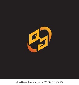 JQ combination letter unique initials logo esport for gaming team, youtube, twitch