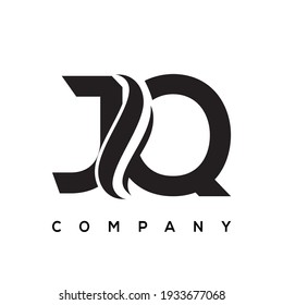 Diseño de logotipo de carta creativa JQ