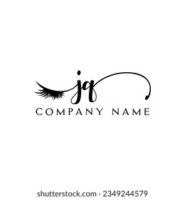 JQ inicial Logotipo lash logo eyelector moderno
