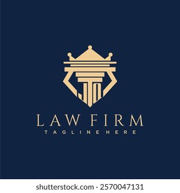 JQ initial monogram logo for lawfirm vector design