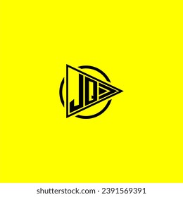 JQ initial monogram logo with triangle style design