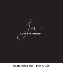 JQ j q Initial handwriting creative fashion elegant design logo Sign Symbol template vector icon