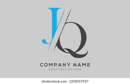 JQ letter logo design template elements. JQ letter vector logo.