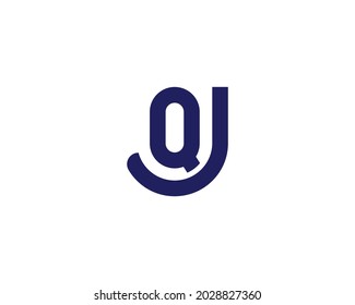 plantilla de vector de diseño de logotipo de carta JQ