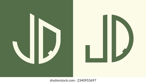 JQ modern initial letter logo design vector bundle. It will be suitable for which company or brand name start those initial.