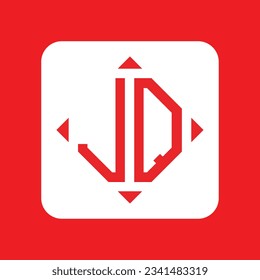 JQ modern initial monogram logo design vector. It will be suitable for which company or brand name start those initial.