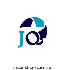 JQ monogram initials letter concept. JQ icon logo design. JQ elegant and Professional letter icon design.