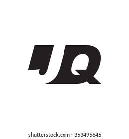 JQ negative space letter logo