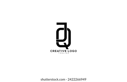 Logo-Design von JQ QJ Abstract Anfangsbuchstaben des Monogrammes