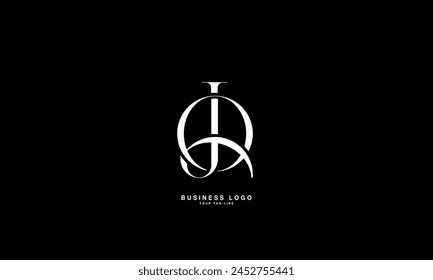 JQ, QJ, J, Q, Abstrakte Buchstaben Logo Monogramm