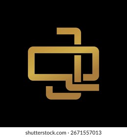 JQ- oder QJ-Monogramm-Logos überlappen sich.