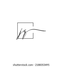 JQ-Logo-Konzept in hochwertigem professionellem Design, das gut auf allen Printmedien gedruckt werden kann