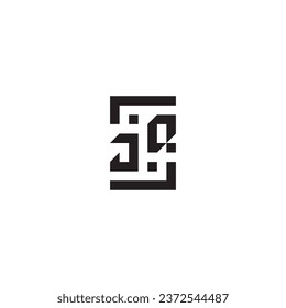 JQ square concept retro logo in high quality professional design that will print well across any print media