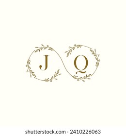 JQ wedding infinity in elegant monogram with high quality professional design that will print well
