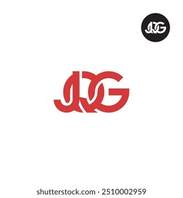 Design do Monograma da Letra do Logotipo JQG