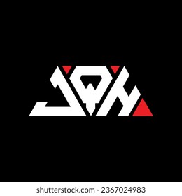 Diseño del logotipo de la letra triangular JQH con forma triangular. Monograma de diseño del logotipo del triángulo JQH. Plantilla de logotipo vectorial de triángulo JQH con color rojo. Logo triangular JQH Diseño sencillo, elegante y lujoso.