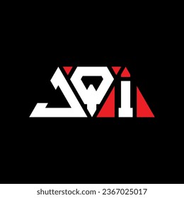 JQI Dreieck Buchstaben Logo Design mit Dreieck Form. JQI Dreieck Logo Design Monogramm. JQI Dreieck-Vektorlogo-Vorlage mit roter Farbe. JQI Dreieckslogo Einfach, elegant und luxuriös.