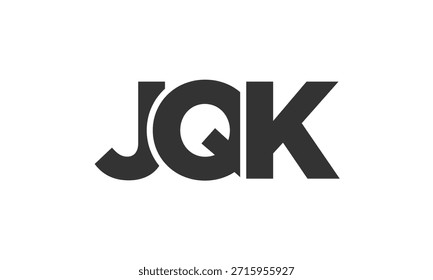 JQK logo design template with strong and modern bold text. Initial based vector logotype featuring simple and minimal typography. Trendy company identity ideal for businesses brand presence.