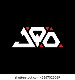 JQO triangle letter logo design with triangle shape. JQO triangle logo design monogram. JQO triangle vector logo template with red color. JQO triangular logo Simple, Elegant, and Luxurious design.