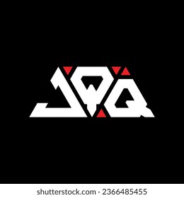 JQQ triangle letter logo design with triangle shape. JQQ triangle logo design monogram. JQQ triangle vector logo template with red color. JQQ triangular logo Simple, Elegant, and Luxurious design.