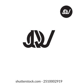 Diseño de monograma de letra de logotipo JQV
