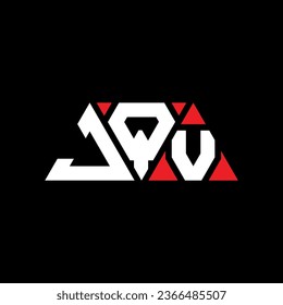 JQV triangle letter logo design with triangle shape. JQV triangle logo design monogram. JQV triangle vector logo template with red color. JQV triangular logo Simple, Elegant, and Luxurious design.
