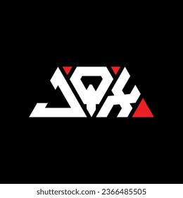 JQX triangle letter logo design with triangle shape. JQX triangle logo design monogram. JQX triangle vector logo template with red color. JQX triangular logo Simple, Elegant, and Luxurious design.