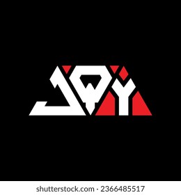 JQY triangle letter logo design with triangle shape. JQY triangle logo design monogram. JQY triangle vector logo template with red color. JQY triangular logo Simple, Elegant, and Luxurious design.
