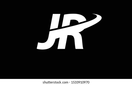 JR abstract vector logo monogram template