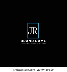  Diseño del logo de la carta con iniciales creativas de JR. Diseño de iconos JR. J R