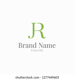 JR elegance luxury logo eco green