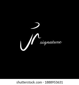 jr handgeschriebenes Logo für Identität