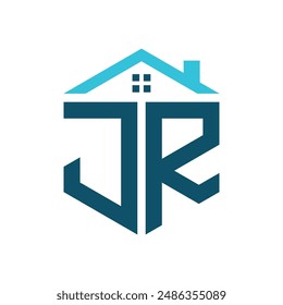 JR House Logo Design Template. Letter JR Logo for Real Estate, Construction or any House Related Business