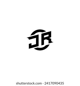 JR initial game logo, banner design for your e-sports or streaming team