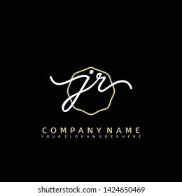 JR Initial handwriting logo concept