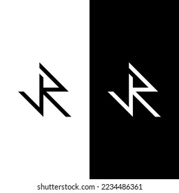 JR Initial letter logo, minimal modern logo