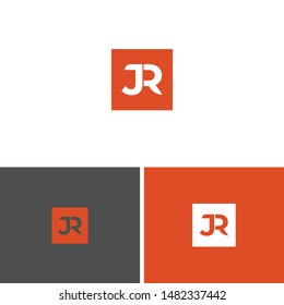 JR initial letter logo template vector illustration