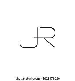 JR initial letter logo template vector icon design