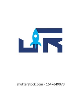 JR initial letter with rocket design logo, elements, icons, symbols, abstract, shapes. Creative inspiration idea with flat style for business company, template collection, marketing promotions.
