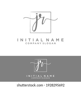 Jr Initial Letters Handwriting Signature Logo Stock Vector (Royalty ...