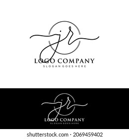 JR Initial letters, handwriting signature logo.