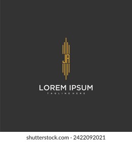 JR initial monogram business logo