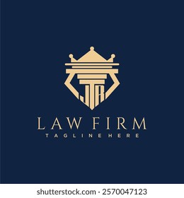 JR initial monogram logo for lawfirm vector design