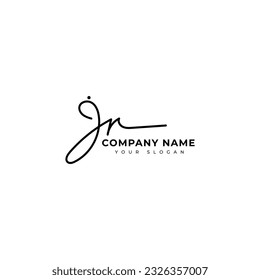 Jr Initial signature logo vector design