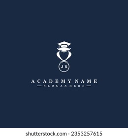 JR Initials Academy Logo Vector Art Icons and Graphics