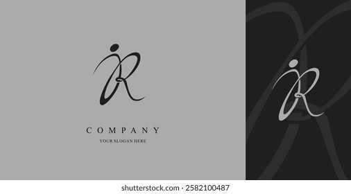 JR initials Handwriting logo. JR Hand drawn Calligraphy lettering Vector. JR letter real estate, beauty, photography letter logo design.