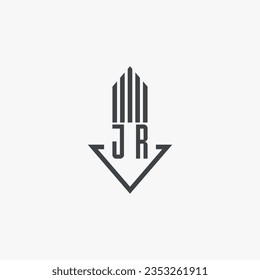 JR initials Real Estate Logo stock illustration. Logo vector